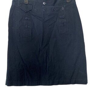 Lauren Ralph Lauren Nautical Corset Tie Women's Blue Button Skirt Size 8